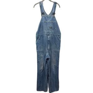Vintage OshKosh B'Gosh Bib Overalls Denim Men’s 40x32 USA Vestbak Union Made